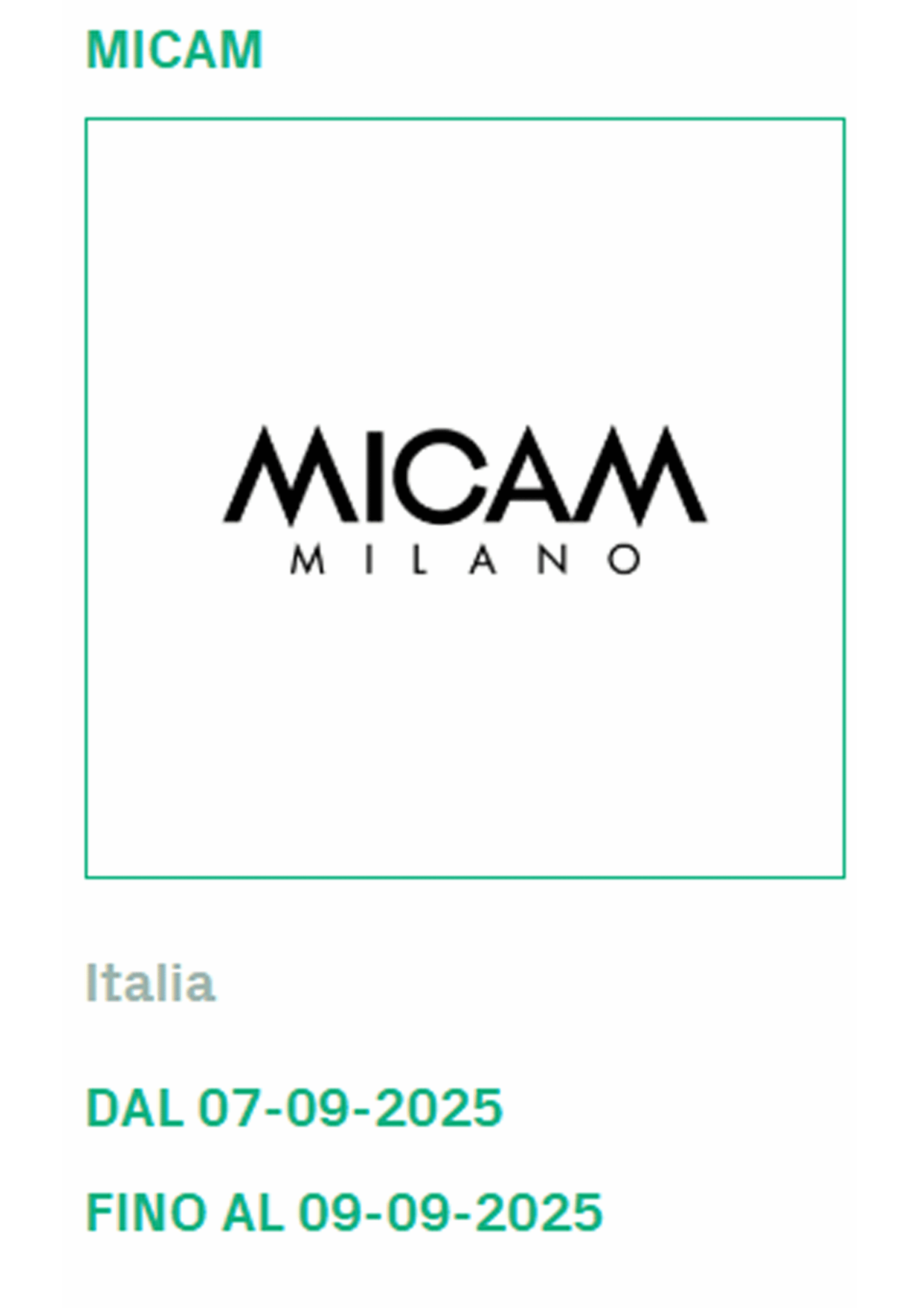 MICAM Milano 2025