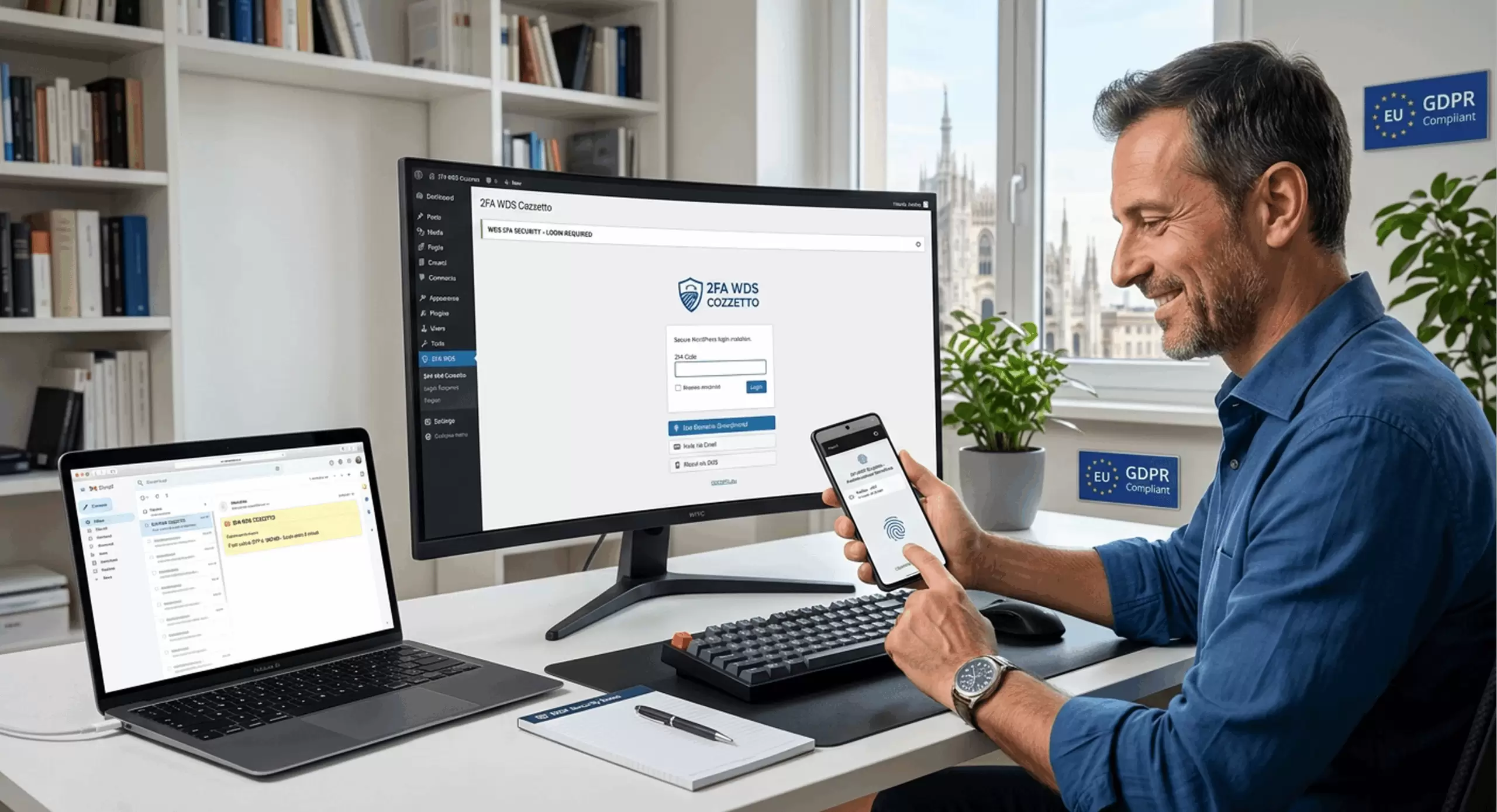 Sistema di Autenticazione a 2 fattori 2FA-WDS-Cozzetto per la sicurezza dei dati degli utenti del sito e dei clienti del tuo e-shop online